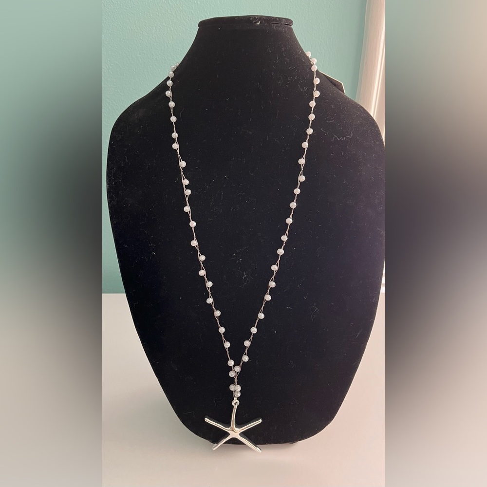 Tommy Bahama Treasure Silver Starfish Pendant Necklace